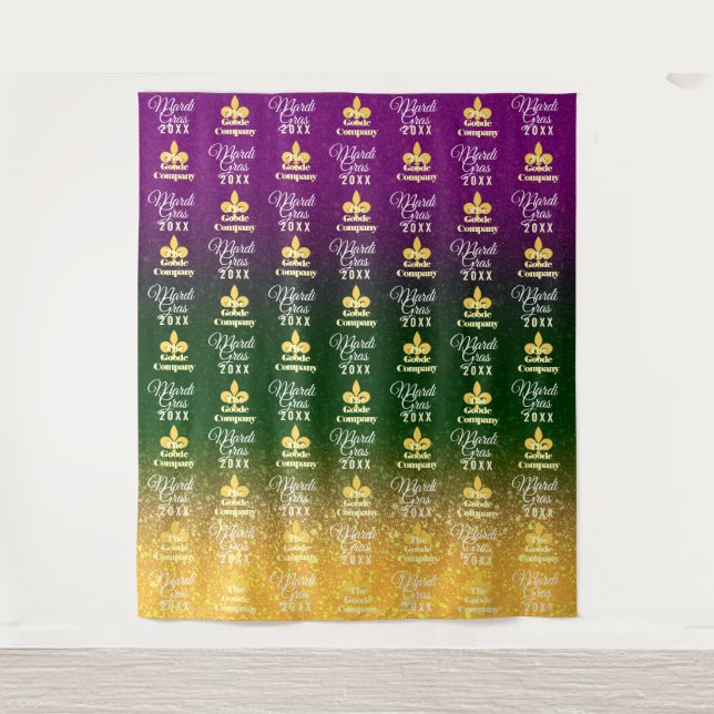 Mardi Gras | Step and Repeat Photo Backdrop (Front)