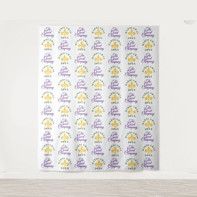 Mardi Gras | Step and Repeat Photo Backdrop (Front)