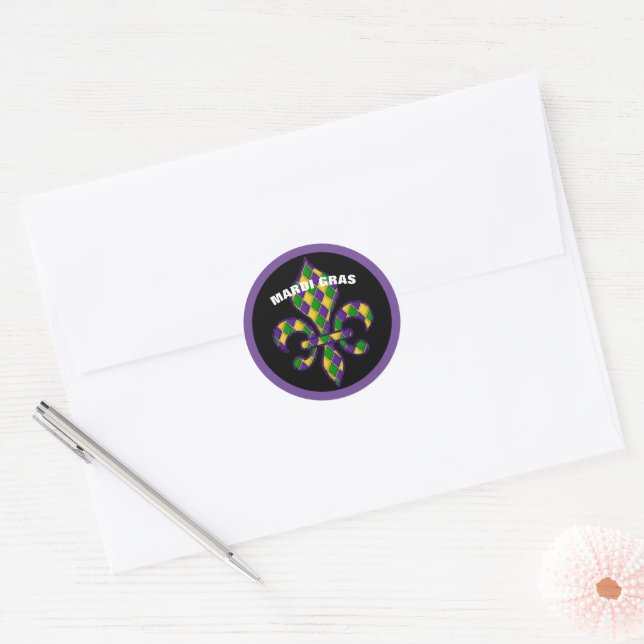 Mardi Gras Sticker (Envelope)