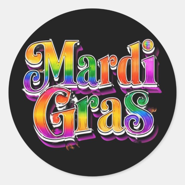 mardi gras sticker sheet (Front)