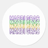 Mardi Gras Birthday Party Stickers — Party Beautifully