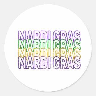 Mardi Gras Stickers, Classic Round Sticker
