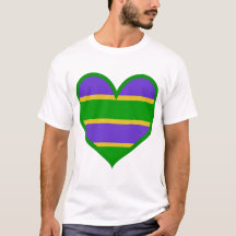 Mardi Gras Striped Heart