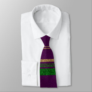 Mardi Gras Striped  Neck Tie