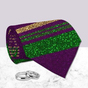Mardi Gras Striped Neck Tie