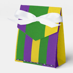 Mardi Gras Striped Pattern Favor Boxes