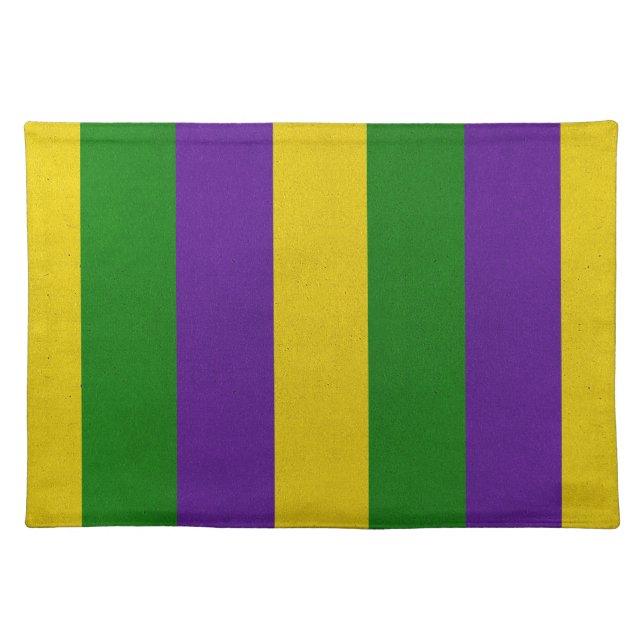 Mardi Gras Striped Pattern Placemat (Front)