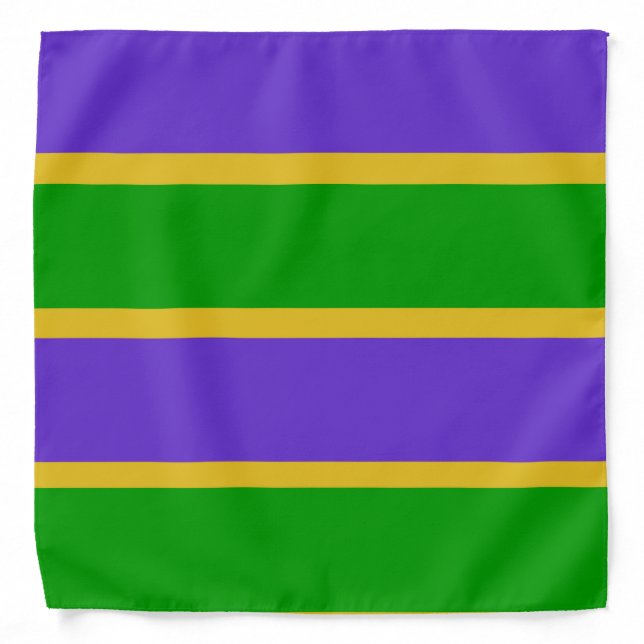 Mardi Gras Stripes Bandana (Front)