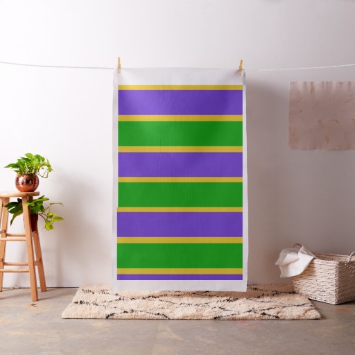 Mardi Gras Stripes Fabric