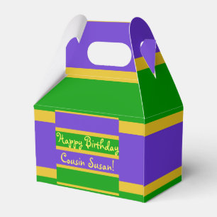 Mardi Gras Stripes Favor Boxes