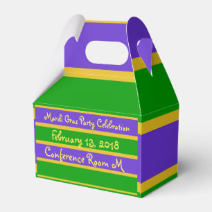 Mardi Gras Stripes Favor Boxes