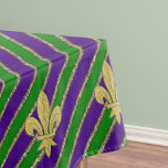 Mardi Gras Stripes &amp; Fleur de Lys  Tablecloth