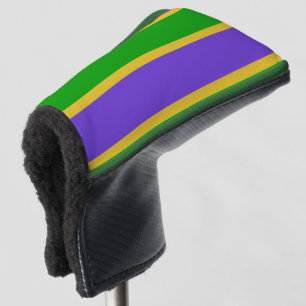 Mardi Gras Stripes Golf Head Cover