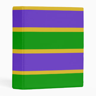 Mardi Gras Stripes Mini Binder