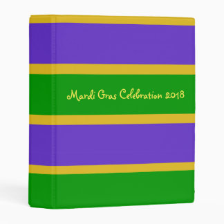 Mardi Gras Stripes Mini Binder