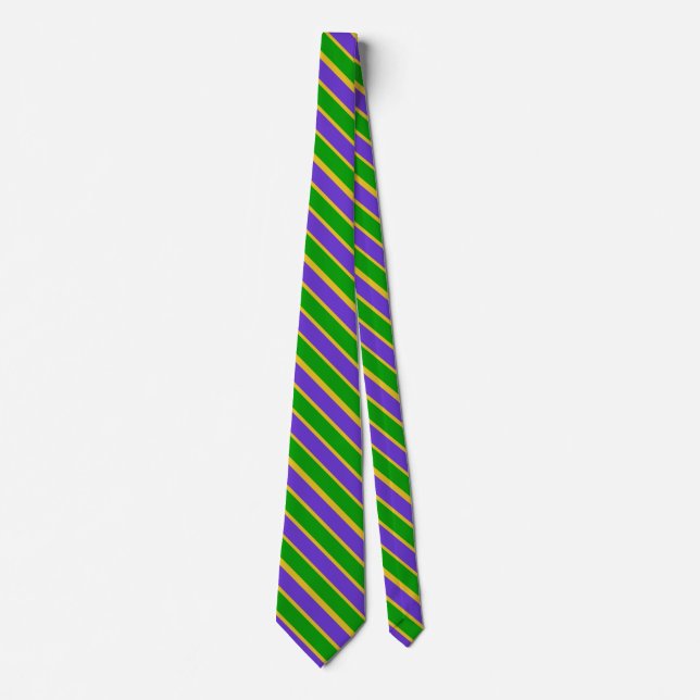 Mardi Gras Stripes Neck Tie (Front)