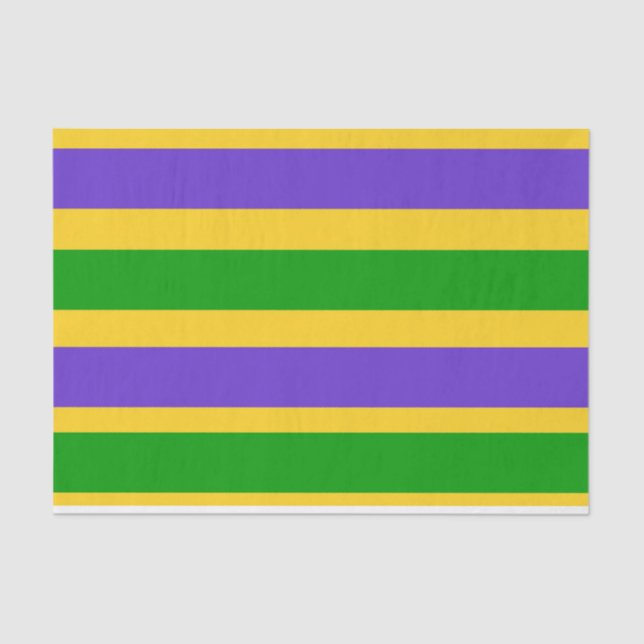 Mardi Gras Stripes Tissue Paper (Front)