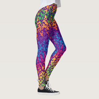 Mardi Gras Style Colorful Leggings