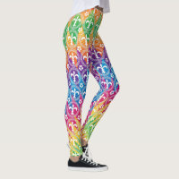 Mardi Gras Style Colorful Leggings