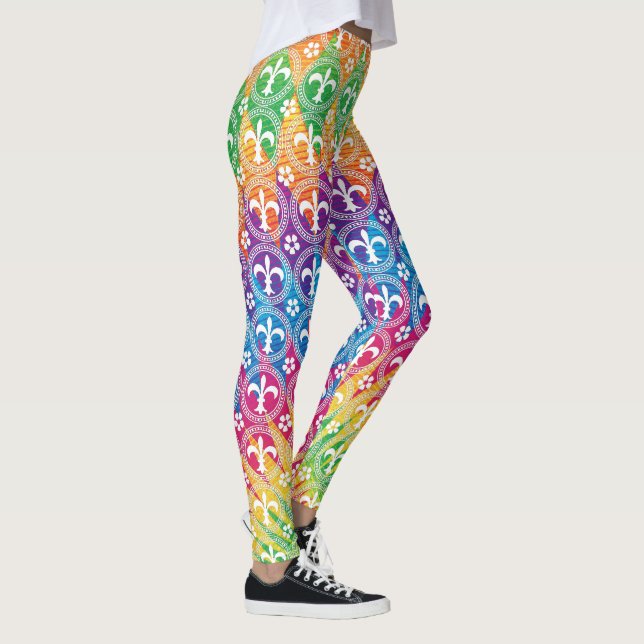 Mardi Gras Style Colorful Leggings (Right)