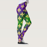 Mardi Gras Style Colorful Leggings