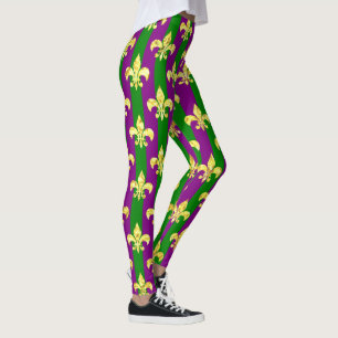 Mardi Gras Style Colorful Leggings