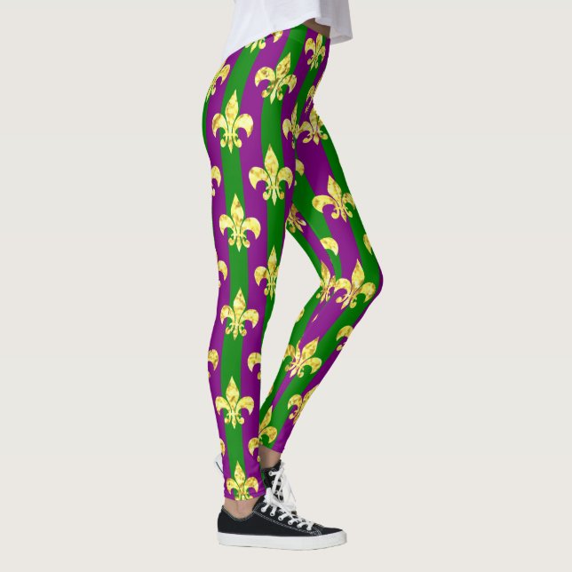 Mardi Gras Style Colorful Leggings (Right)