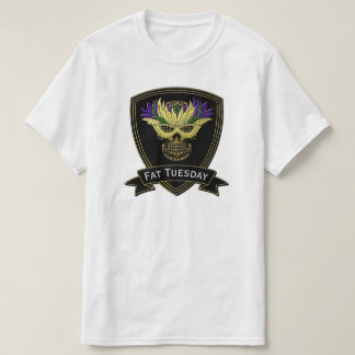 Mardi Gras Sugar Skull & Mask T-Shirt