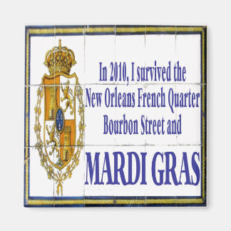 MArdi Gras Survivor Tile Mural Magnet
