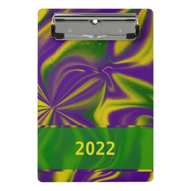 Mardi Gras Swirls  Mini Clipboard (Front)