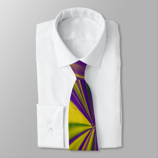 Mardi Gras Swirls Neck Tie (Tied)