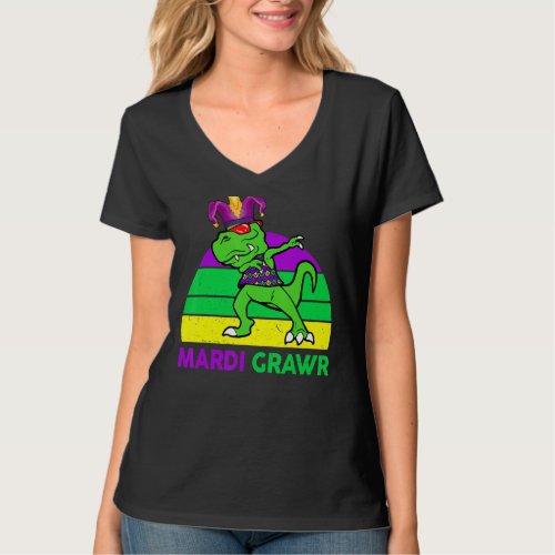 Mardi Gras T Rex Shirt Mardi Grawr Dinosaur Toddle