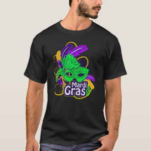 Mardi Gras T Shirt Mardi Gras 2023 Beads Mask Feat