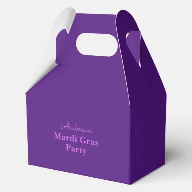 Mardi Gras Theme Party Favor Box (Front)