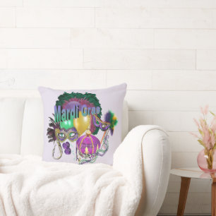 Mardi Gras Throw Pillow