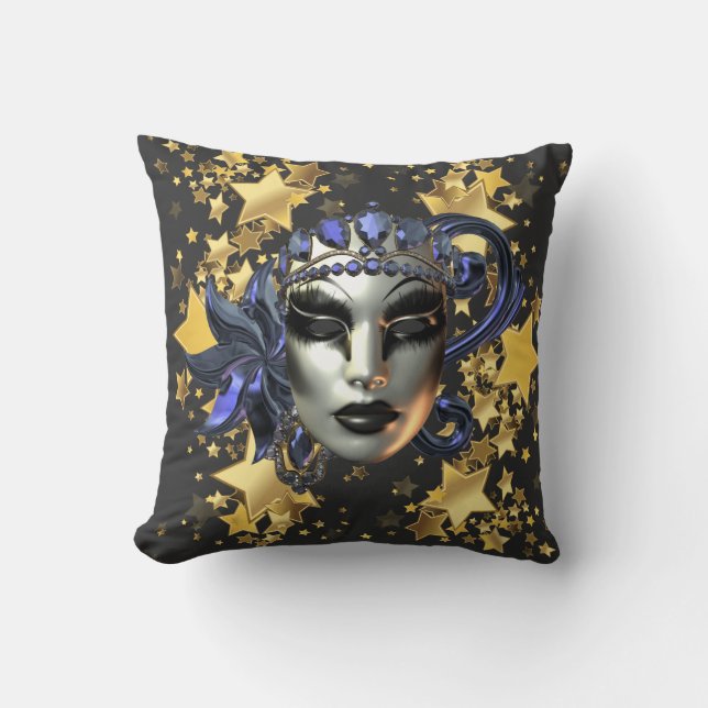 Mardi Gras Throw Pillow (Front)