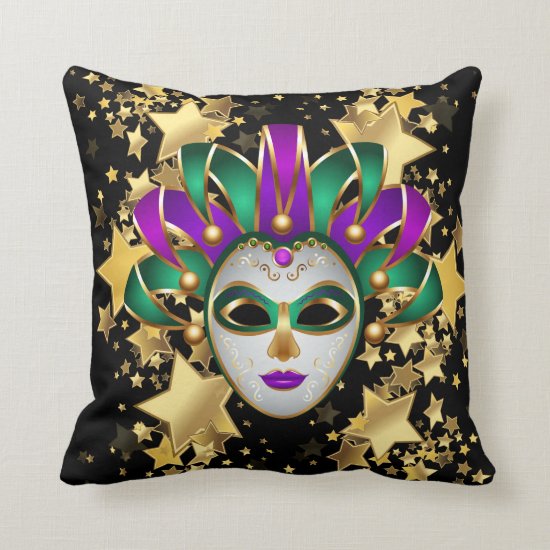 Mardi Gras Throw Pillow