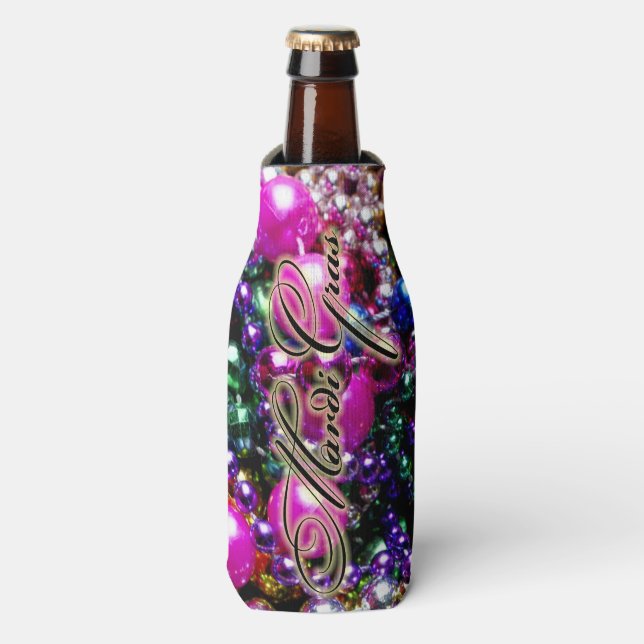 Mardi Gras "throws" Bottle Cooler (Bottle Front)