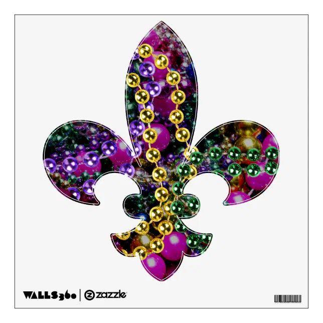 Mardi Gras Fleur-de-Lis Sticker, Zazzle