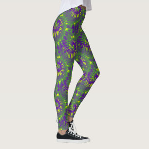 Mardi Gras Tie Dye Leggings
