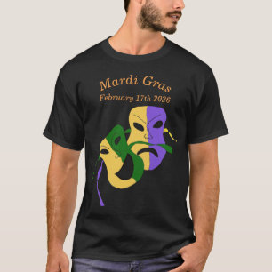 Mardi Gras Tragedy Comedy Mask T-Shirt