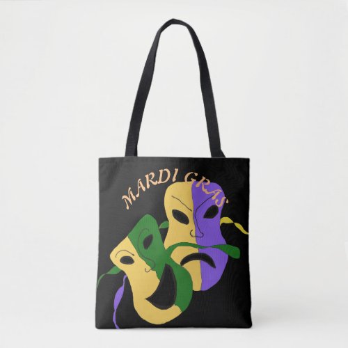 Mardi Gras Tragic Comic Mask Colourful Tote Bag