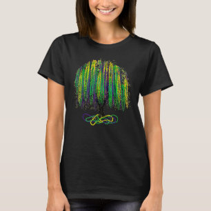Mardi Gras Tree Beads New Orleans 2023 Watercolor T-Shirt
