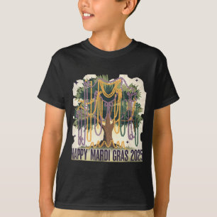 Mardi Gras Tree Carnival New 2024 For Women Valent T-Shirt