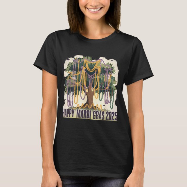 Mardi Gras Tree Carnival New 2024 For Women Valent T-Shirt (Front)