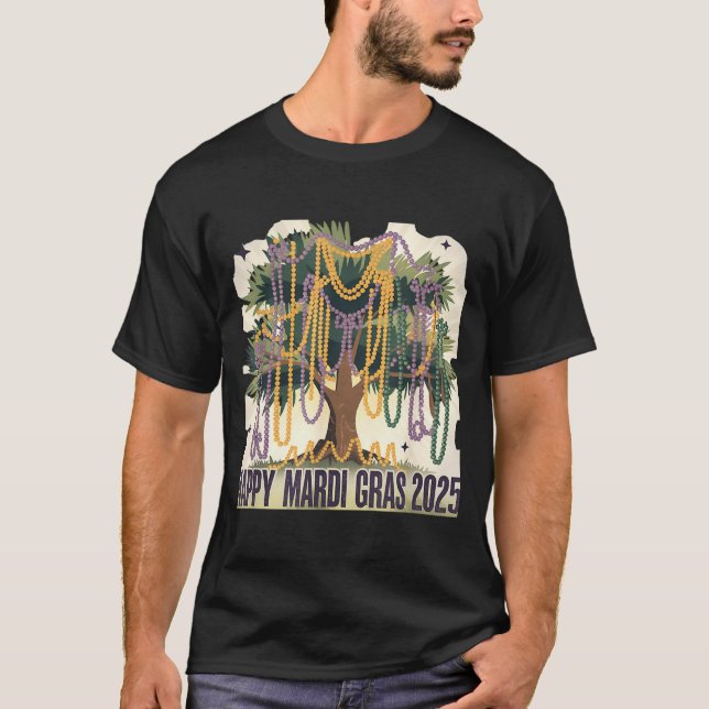 Mardi Gras Tree Carnival New 2024 For Women Valent T-Shirt (Front)