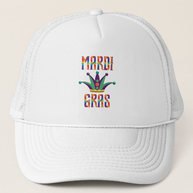 Mardi Gras Trucker Hat (Front)
