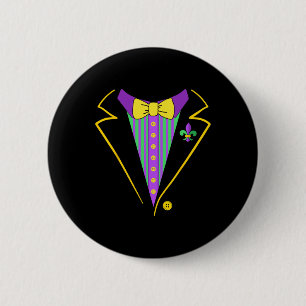 Mardi Gras Tuxedo Suit For New Orleans Costume Mas Button