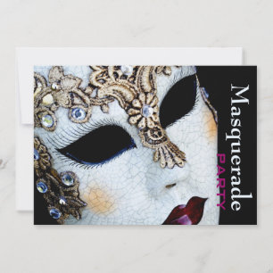 Mardi Gras Venetian Mask Masquerade Party Invite