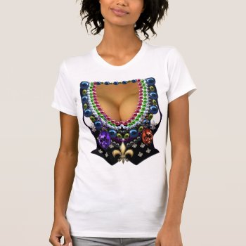 Mardi Gras Vest With Beads T-shirt by pattaya at Zazzle